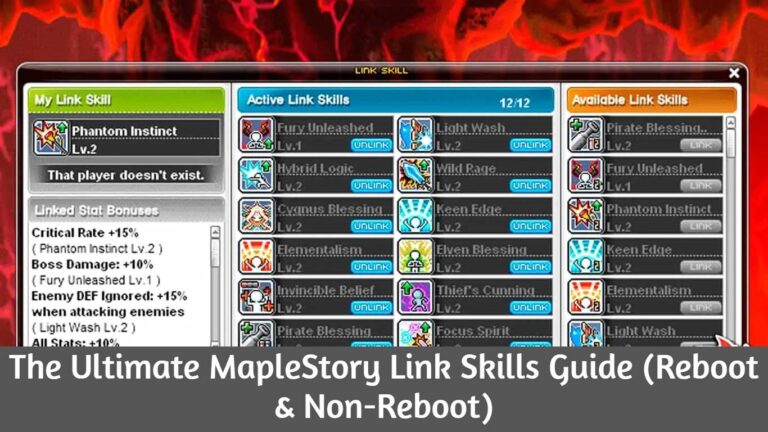 The Ultimate MapleStory Link Skills Guide (Reboot & Non-Reboot)